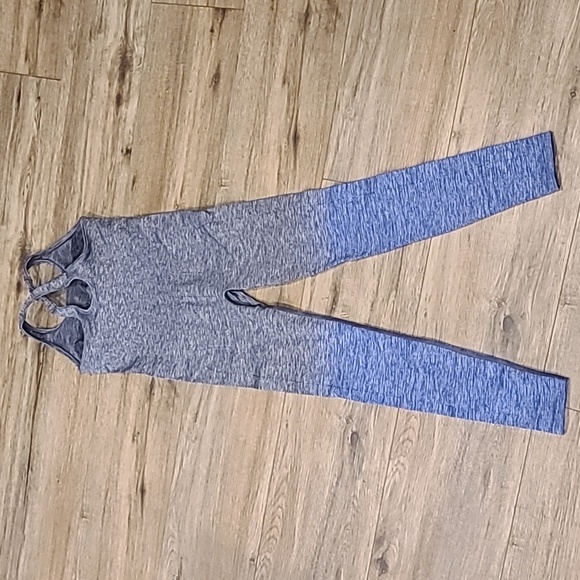 Women's Gray and Blue Jumpsuit - Picture 6 of 8